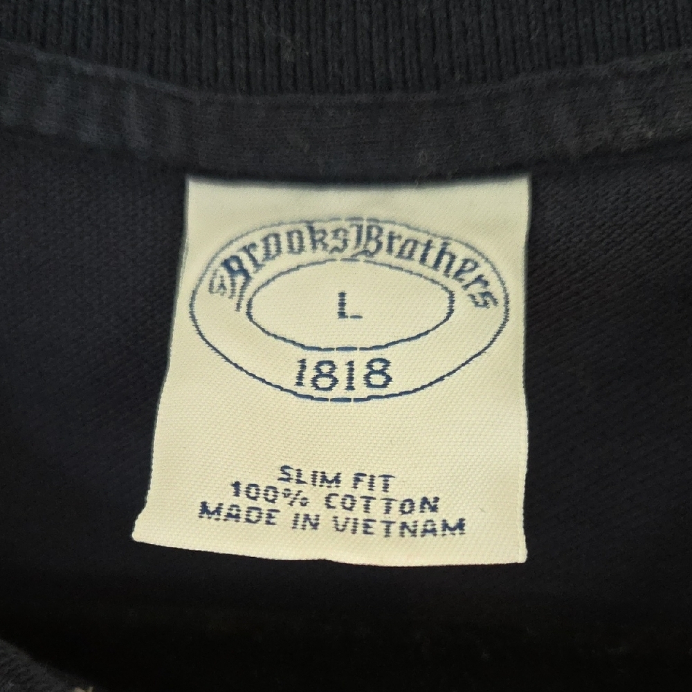 Brooks Brothers Navy Polo with Gold Logo - Picture 3 of 4